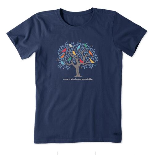 Life Is Good Women's Music Color Tree Crusher Tee