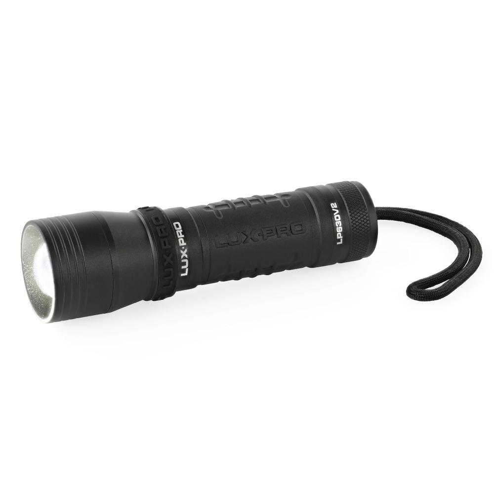 Lux Pro Focus Bright 560 Lumen LED Flashlight BLACK