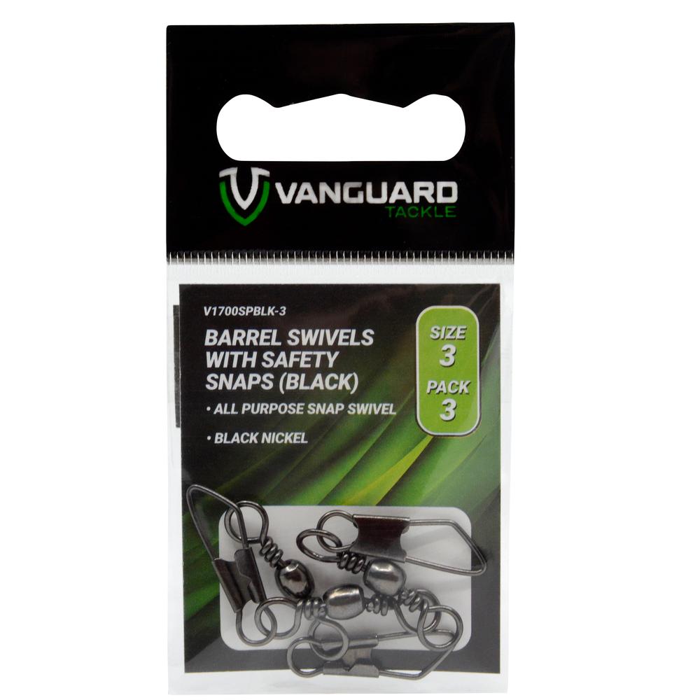 Vanguard Barrel Swivels with Safety Snap BLACK