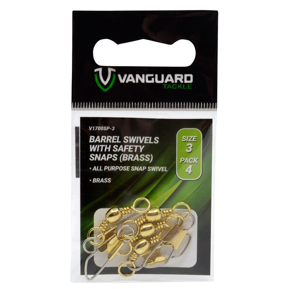 Vanguard Barrel Swivels with Safety Snap BRASS