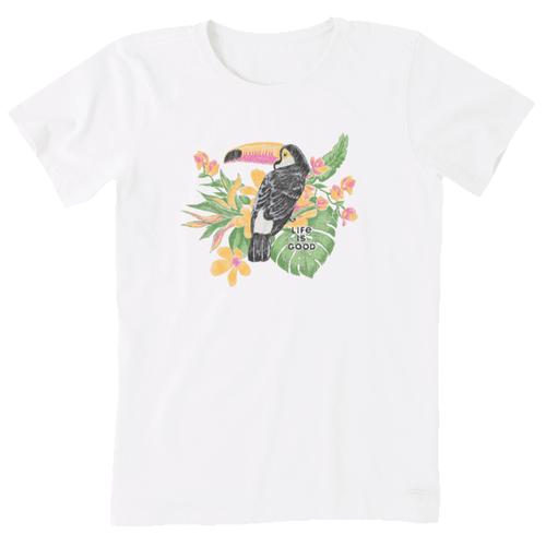 Life Is Good Women's Watercolor Toucan Crusher Tee