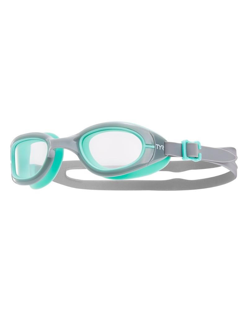 Tyr Women's Special Ops 2 Transition Swim Goggles CLEAR_GREY_MINT