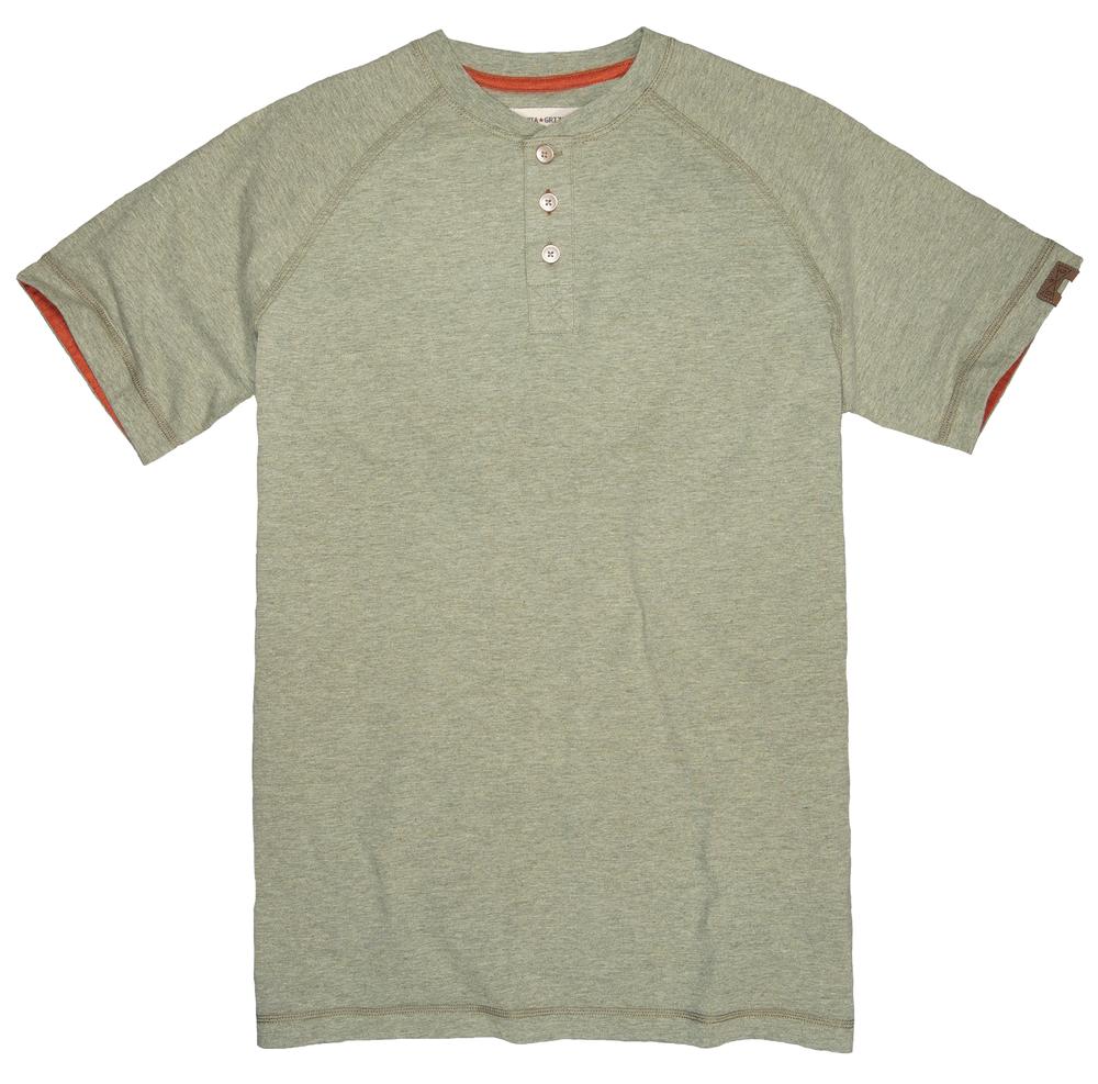Dakota Grizzly Men's Rhett Henley Short Sleeve Shirt MIST