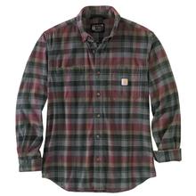 Carhartt Men's Rugged Flex Midweight Flannel Relaxed Fit Shirt Big and Tall Sizes PORT