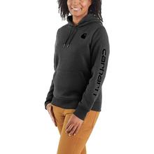 Carhartt Women's Relaxed Fit Midweight Logo Sleeve Graphic Sweatshirt CARBON