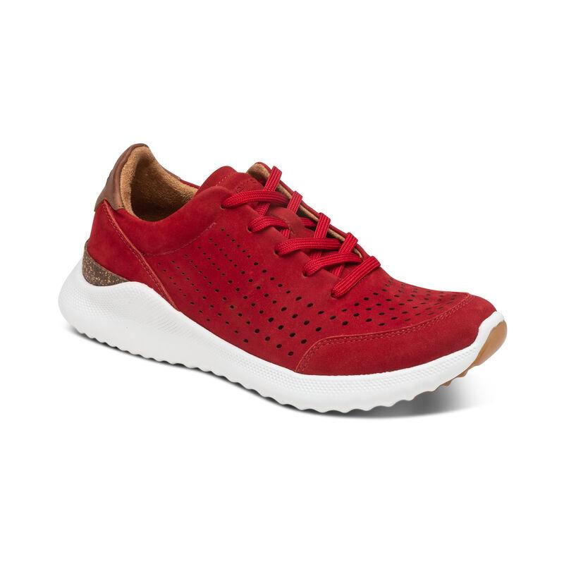  Aetrex Women's Laura Arch Support Sneaker In Red