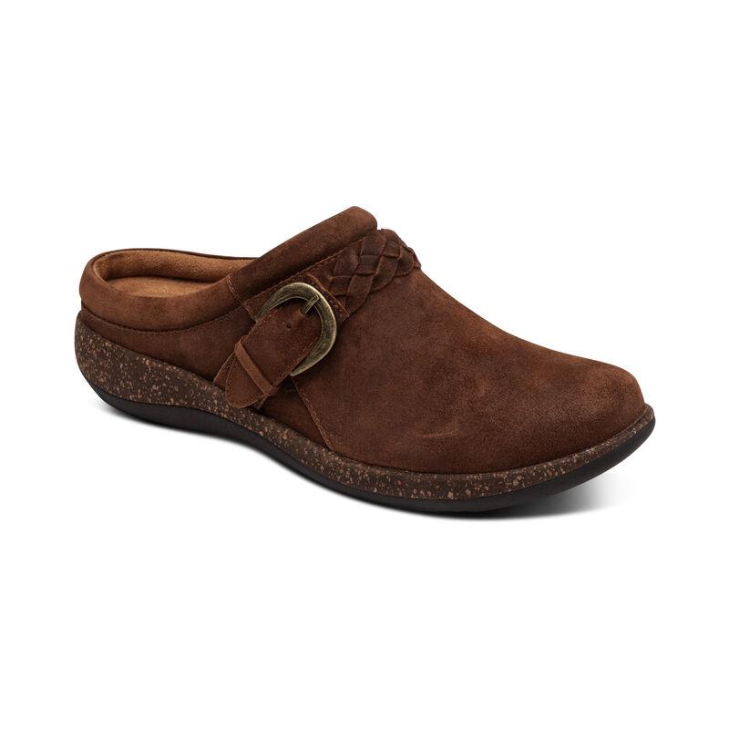  Aetrex Women's Libby Comfort Clog In Tobacco
