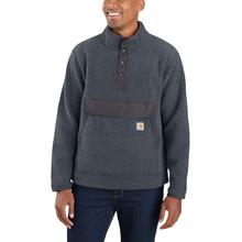 Carhartt Men's Relaxed Fit Fleece Snap Front Pullover BLUESTONE