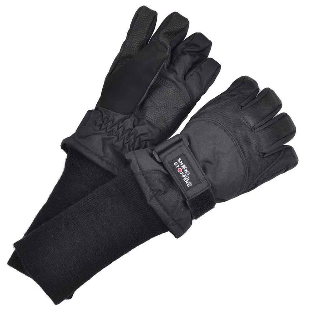 Snowstoppers Kids' Extended Cuff Ski and Snowboard Gloves BLACK