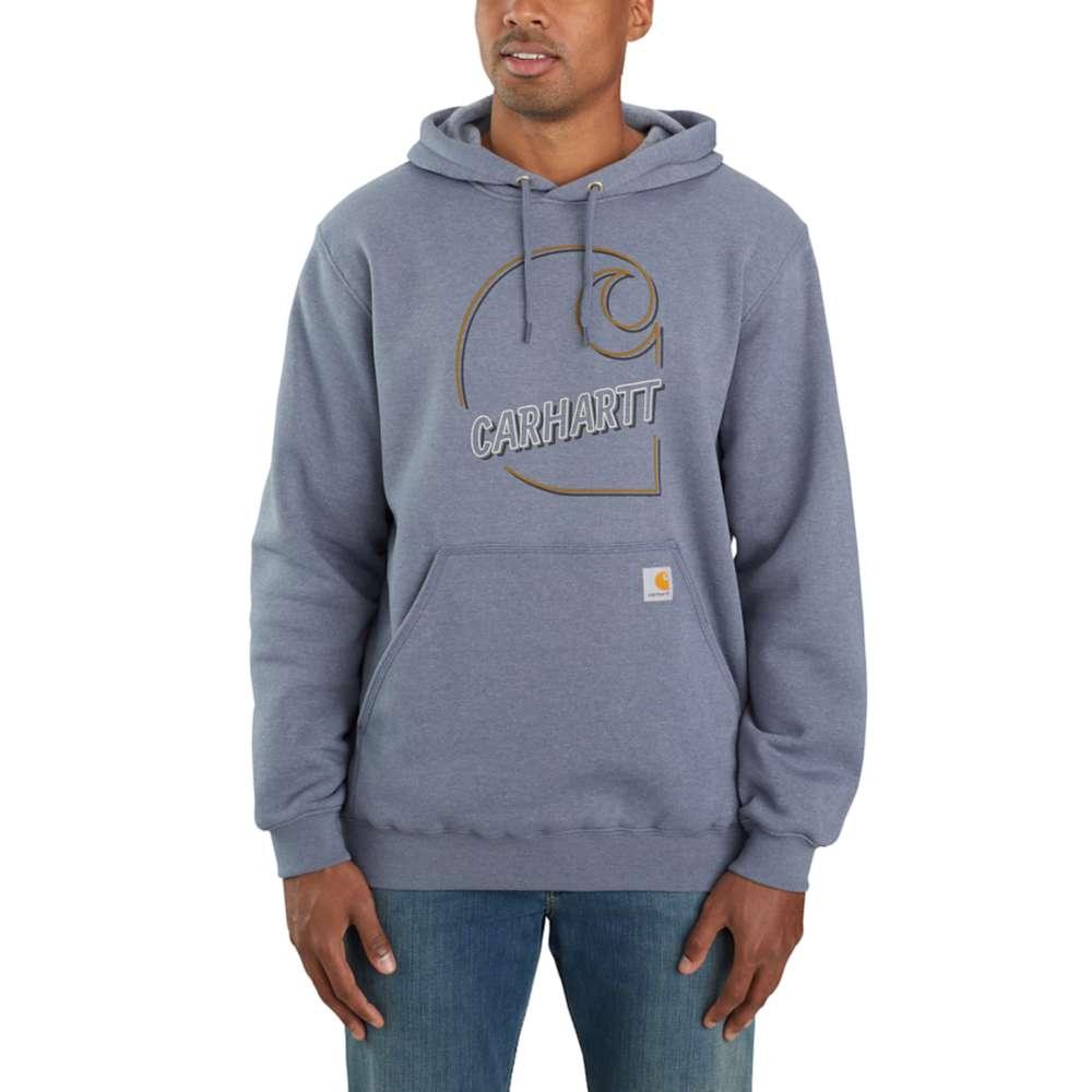 Carhartt Men's Loose Fit Midweight Carhartt C Graphic Sweatshirt FOLKSTONE_GRAY