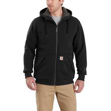 Carhartt Men's Rain Defender Rockland Sherpa Lined Full Zip Hoodie BLACK
