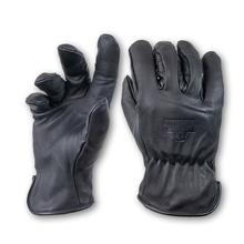 Bear Knuckles Double Wedge Thin Fleece-Lined Water Resistant Cowhide Driver Glove BLACK
