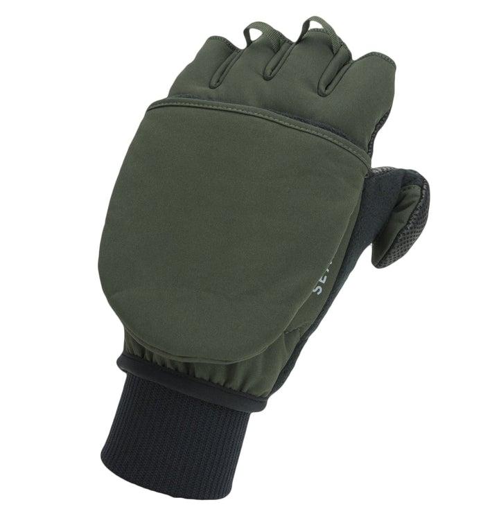 Sealskinz Windproof Cold Weather Convertible Mitts OLIVEGRN