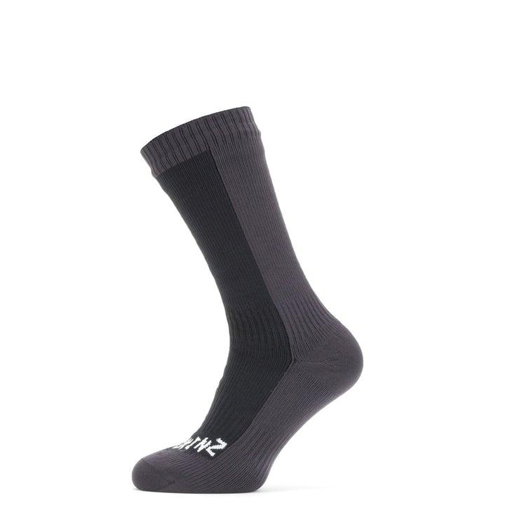 Sealskinz Waterproof Cold Weather Mid Length Socks BLACK_GREY