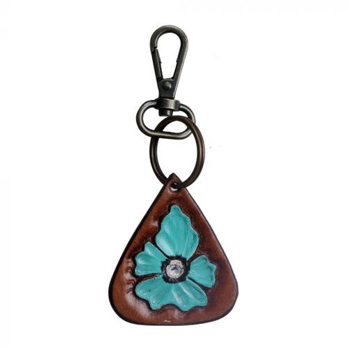 Myra Bag Turquoise Flower Keychain