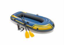 Intex Challenger 2 Inflatable Boat Set with Oars and Pump BLUE/YELLOW