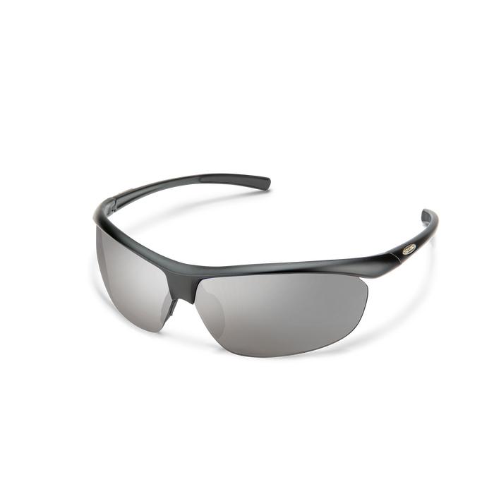 Suncloud Optics Zephyr Sunglasses Matte Black with Silver Polar Mirror Lenses 240539003724M