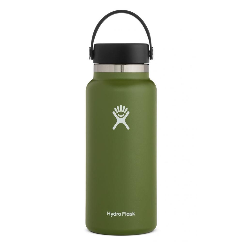 Hydroflask 32oz Wide Mouth Bottle with Flex Cap OLIVE