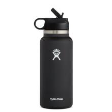 Hydro Flask 32oz Wide Mouth Bottle with Straw Lid BLACK