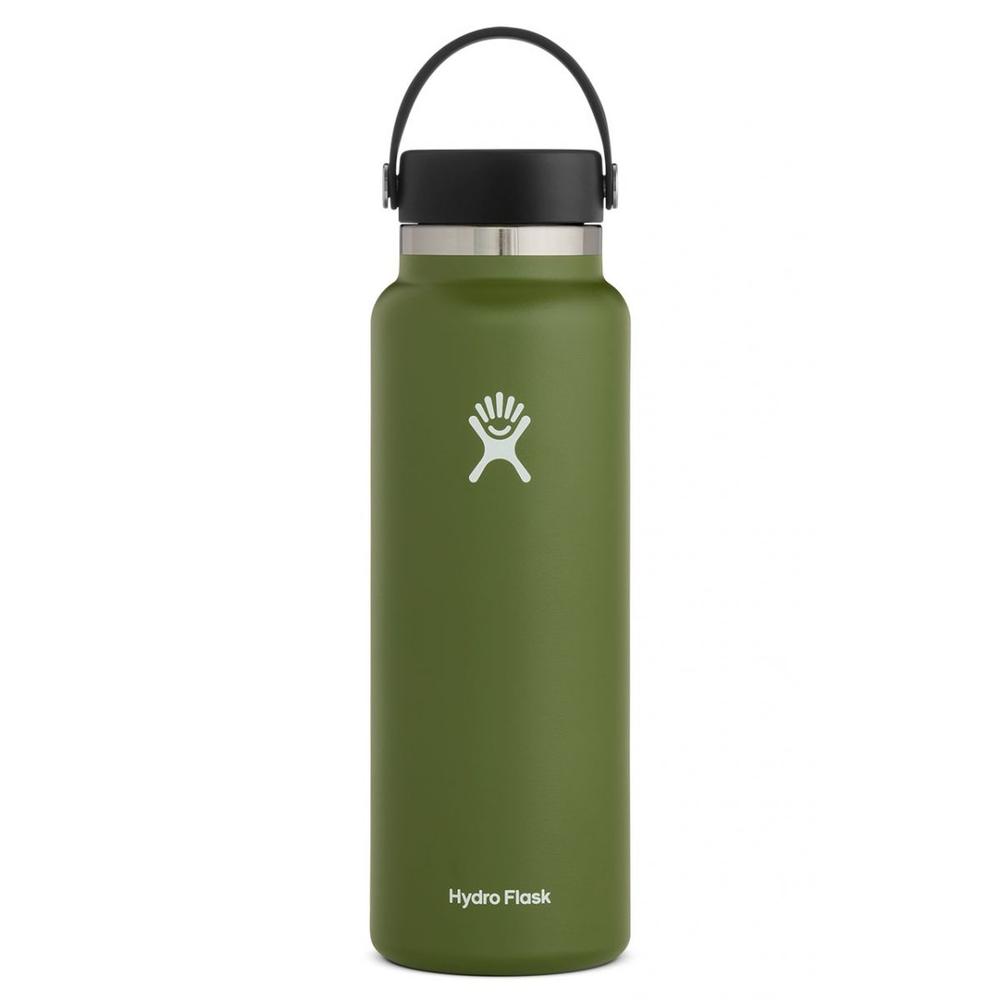 Hydro Flask 40oz Wide Mouth Bottle with Flex Cap OLIVE