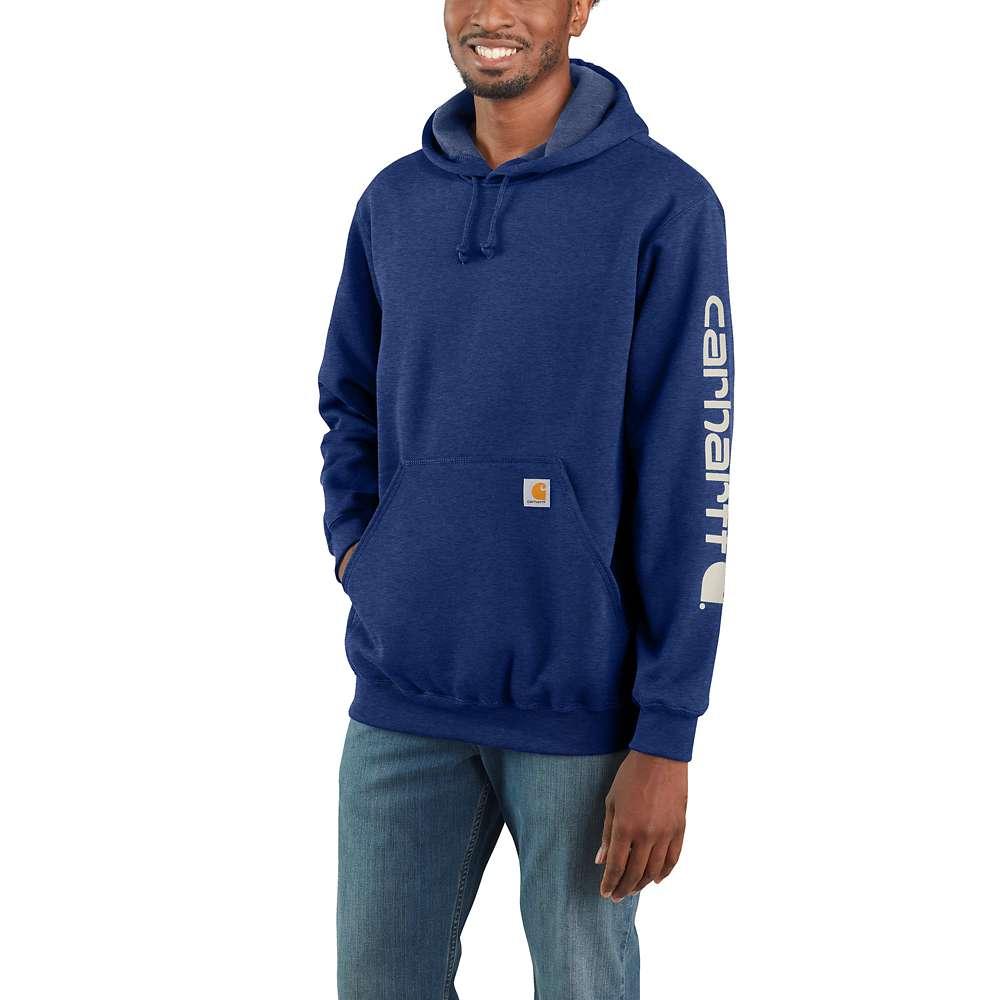 Carhartt Men's Midweight Loose Fit Logo Sleeve Graphic Sweatshirt SCOUT_BLUE