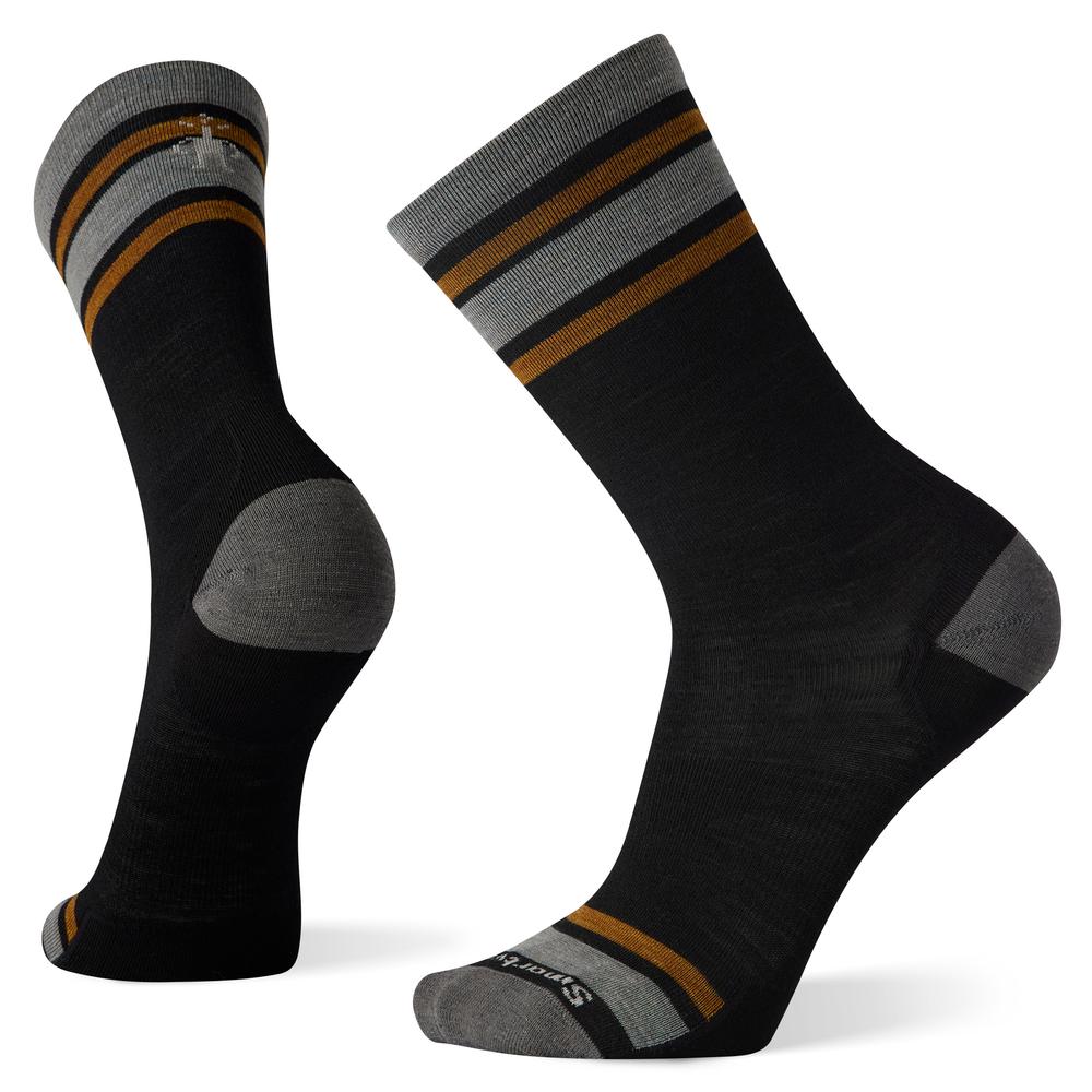 Smartwool Men's Split Top Stripe Crew Socks BLACK