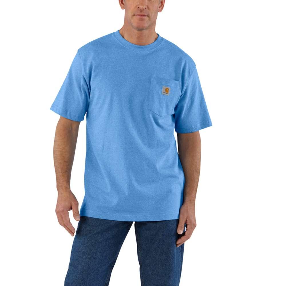 Carhartt Men's Loose Fit Tall Sizes Heavyweight Short Sleeve Pocket Tee Spring 2022 BLUE_LAGOON