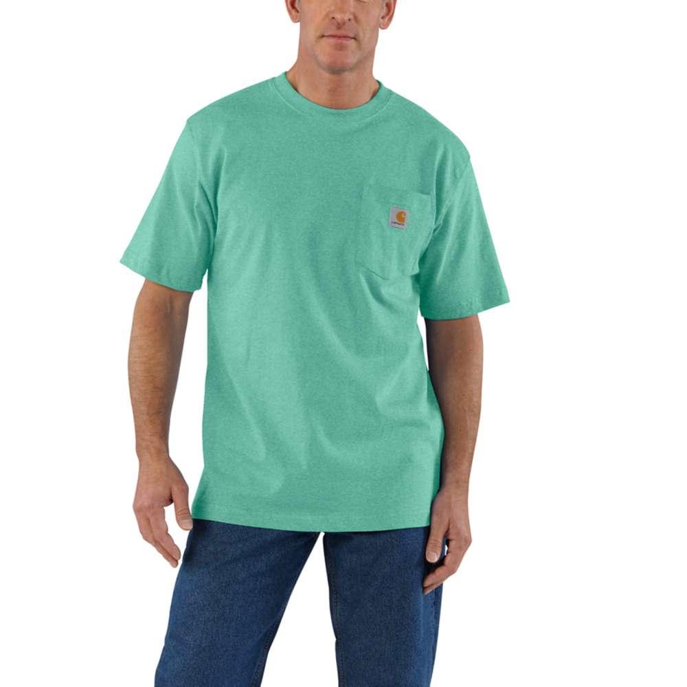 Carhartt Men's Loose Fit Tall Sizes Heavyweight Short Sleeve Pocket Tee Spring 2022 SEA_GREEN