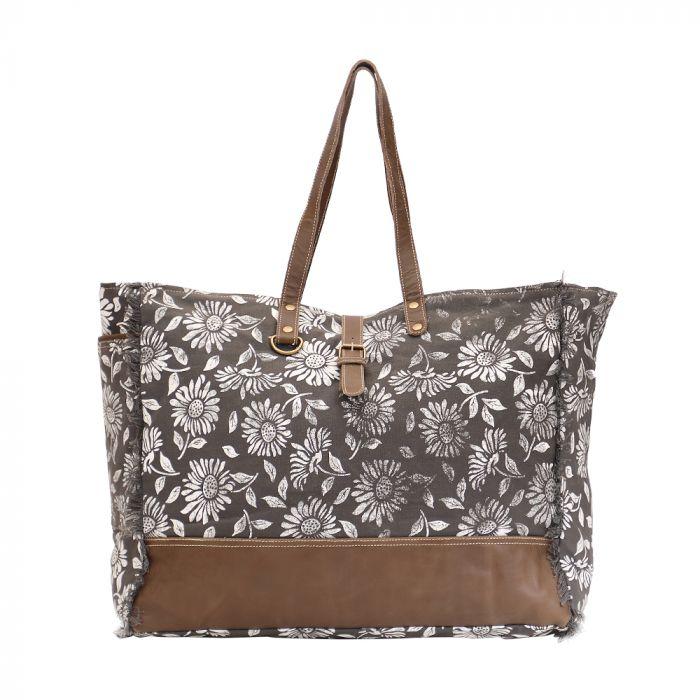 Myra Bag Anemone Weekender Bag BROWN_FLORAL
