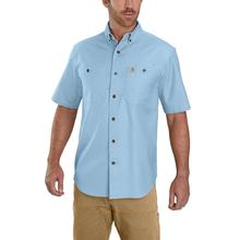 Carhartt Men's Rugged Flex Relaxed Fit Midweight Canvas Short Sleeve Shirt POWDER_BLUE