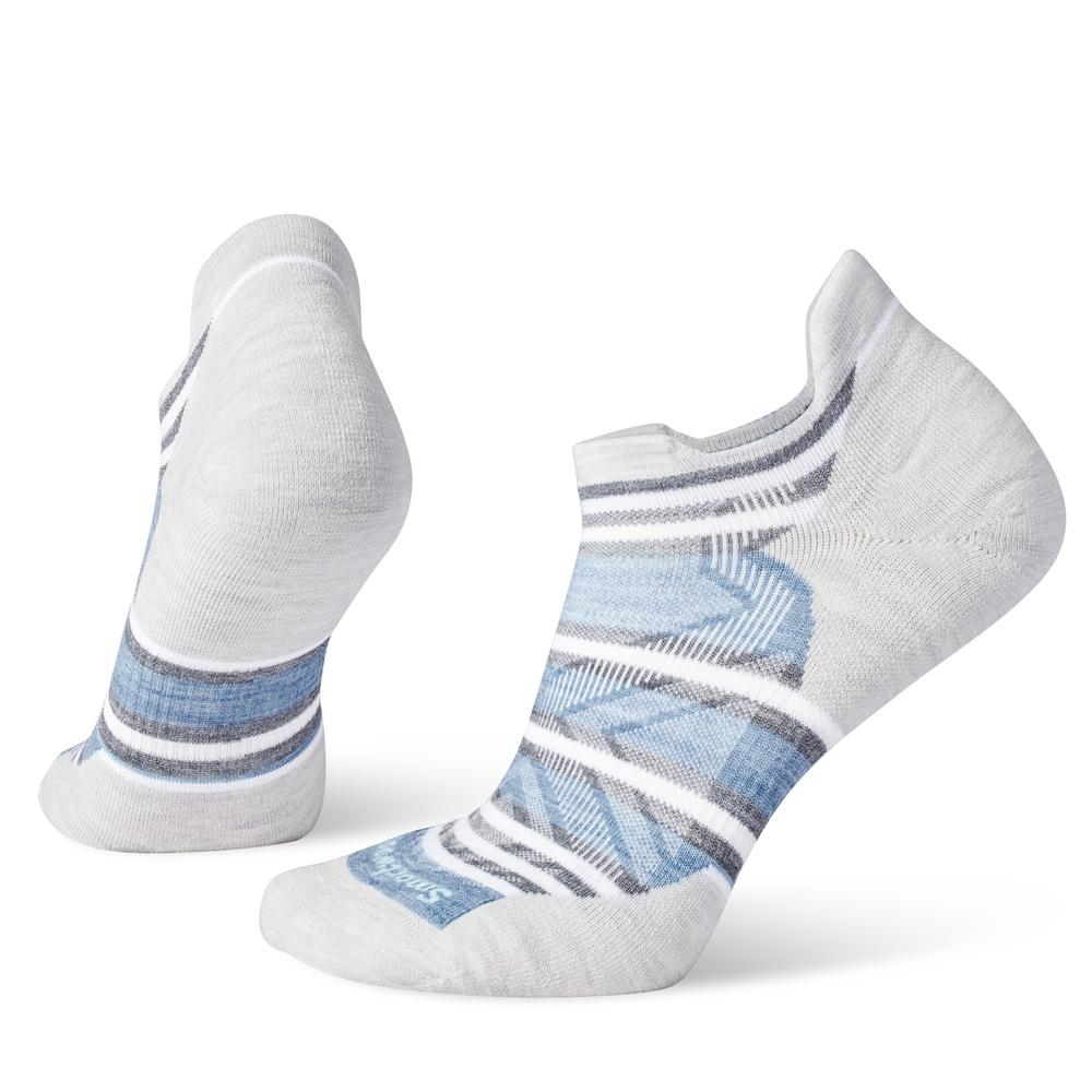 Smartwool Women's Run Targeted Cushion Stripe Low Ankle Socks MIST_BLUE