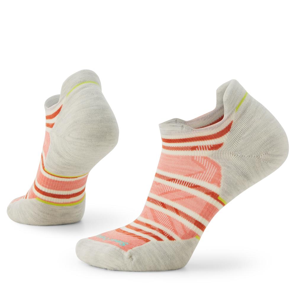 Smartwool Women's Run Targeted Cushion Stripe Low Ankle Socks NATURAL