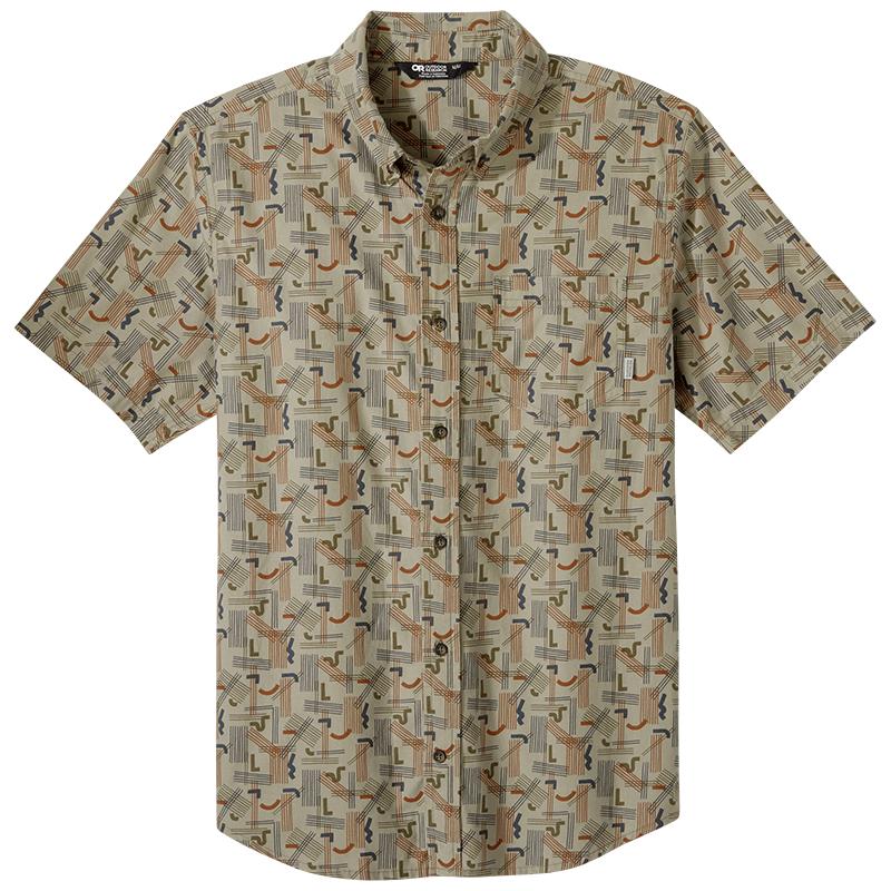 Outdoor Research Men's Shape Scape Short Sleeve Shirt FLINT