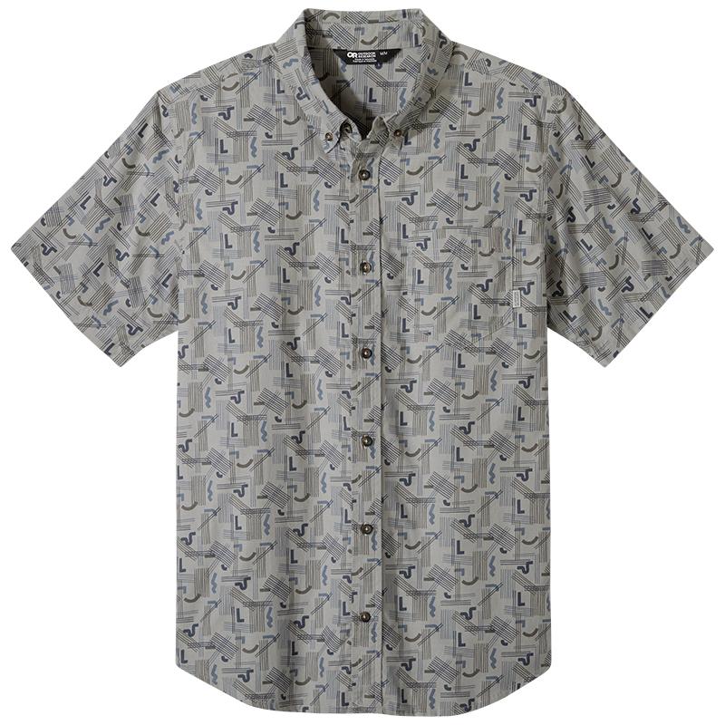 Outdoor Research Men's Shape Scape Short Sleeve Shirt LIGHTPEWTER