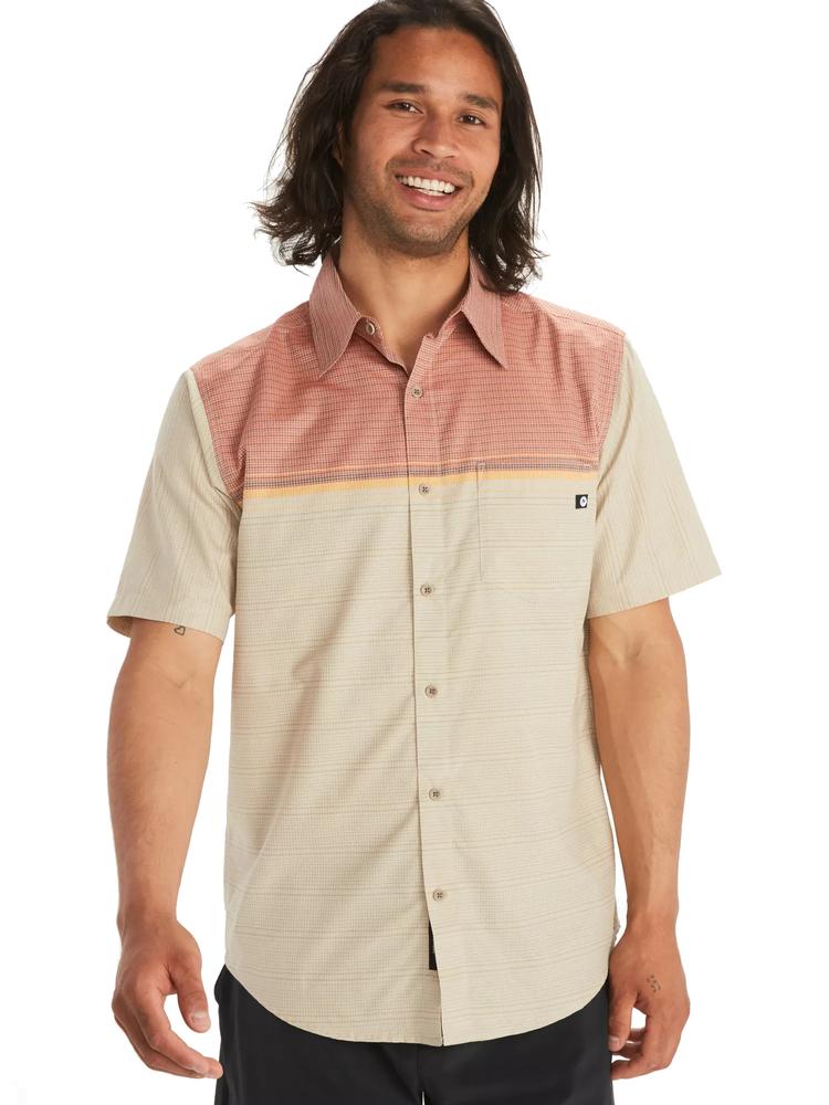 Marmot Men's Syrocco Short Sleeve Shirt PICANTE_SANDBAR