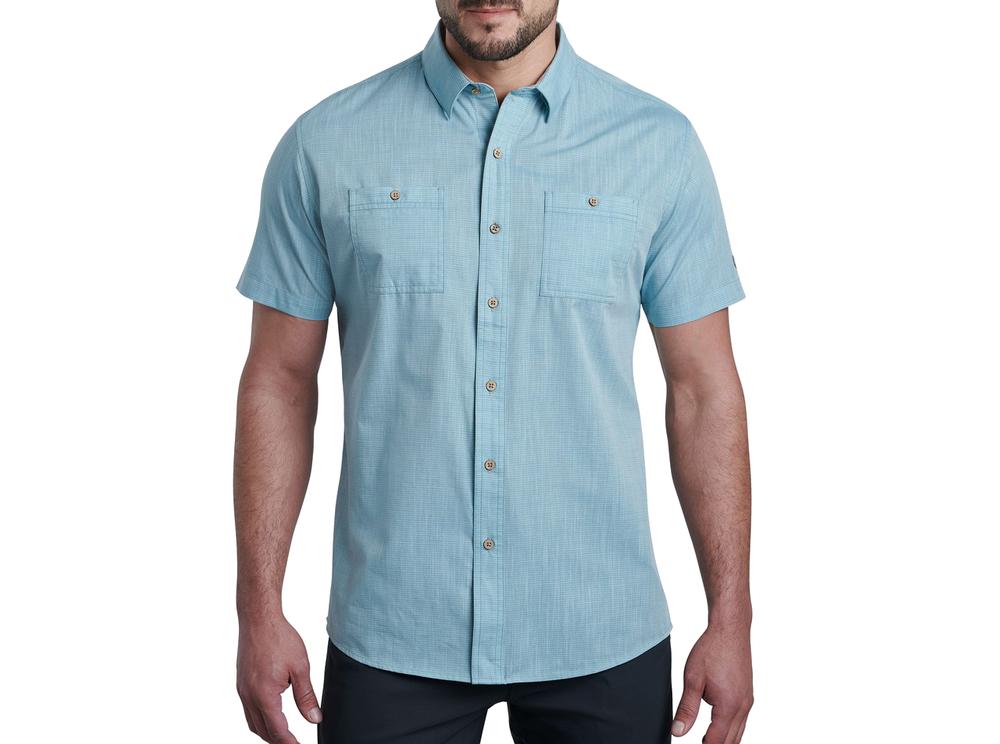 Kuhl Men's Karib Stripe Short Sleeve Shirt CLEARWATER