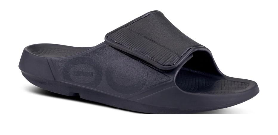 Oofos Men's Sport Flex Sandal BLACK_MATTE