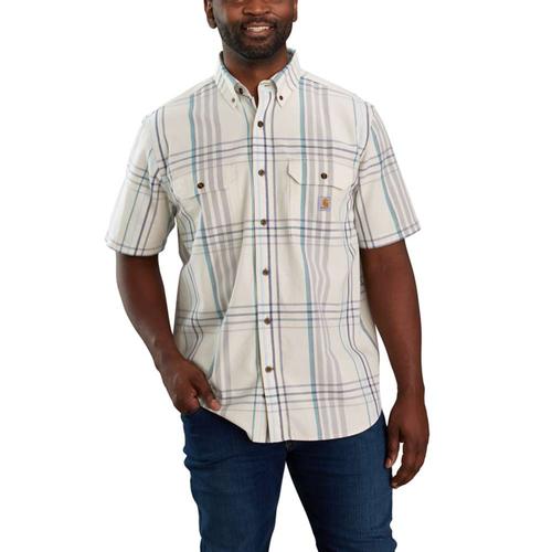 Carhartt Men's Loose Fit Midweight Short Sleeve Plaid Shirt