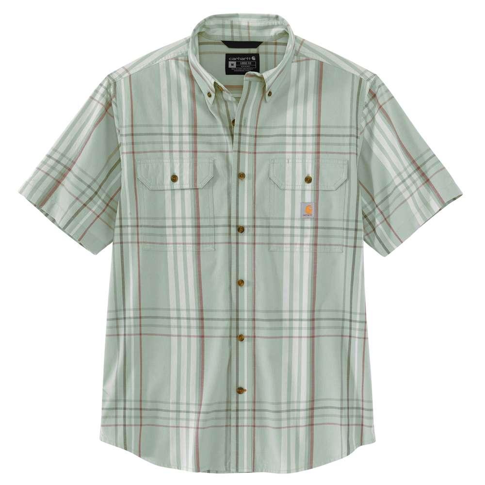  Carhartt Men's Loose Fit Midweight Short Sleeve Plaid Shirt- Big And Tall Sizes