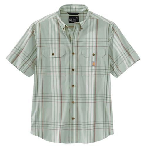 Carhartt Men's Loose Fit Midweight Short Sleeve Plaid Shirt- Big and Tall Sizes