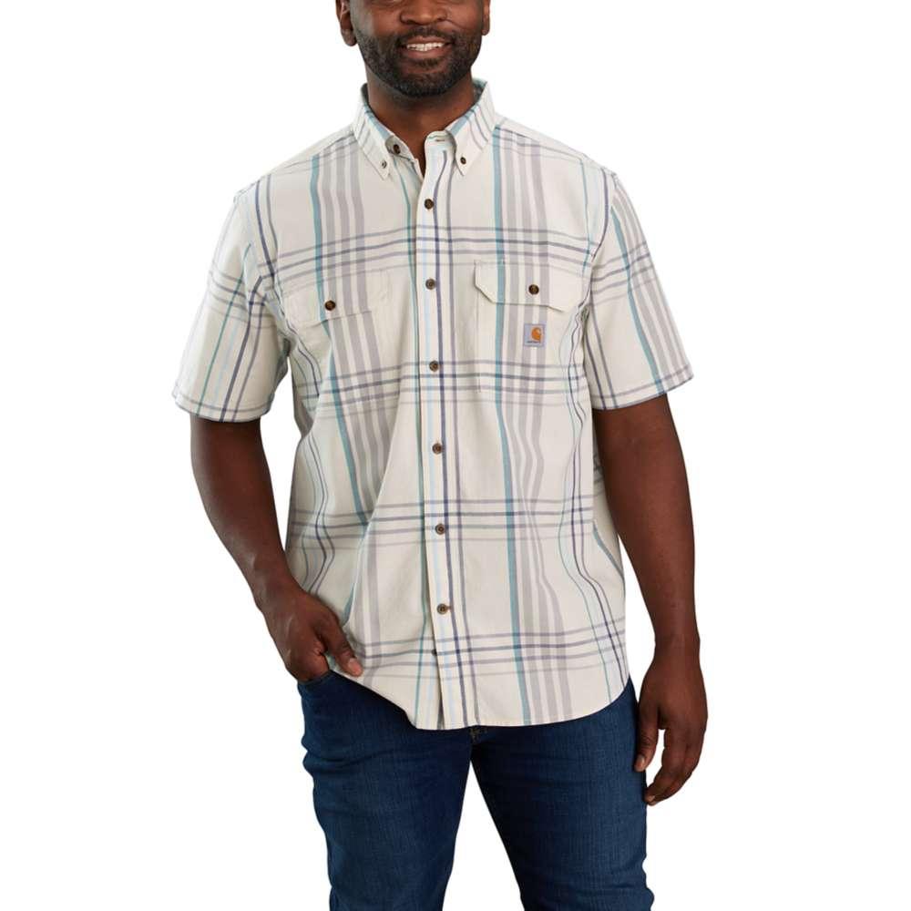 Carhartt Men's Loose Fit Midweight Short Sleeve Plaid Shirt- Big and Tall Sizes MALT