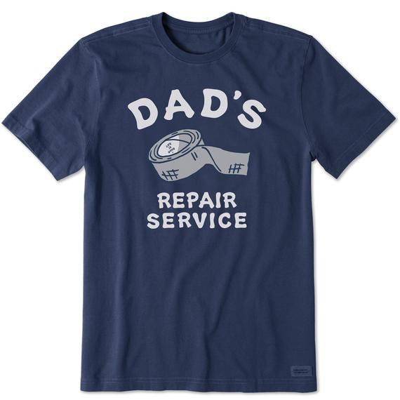 Life Is Good Men's Dad's Repair Service Crusher Lite Tee DBLUE