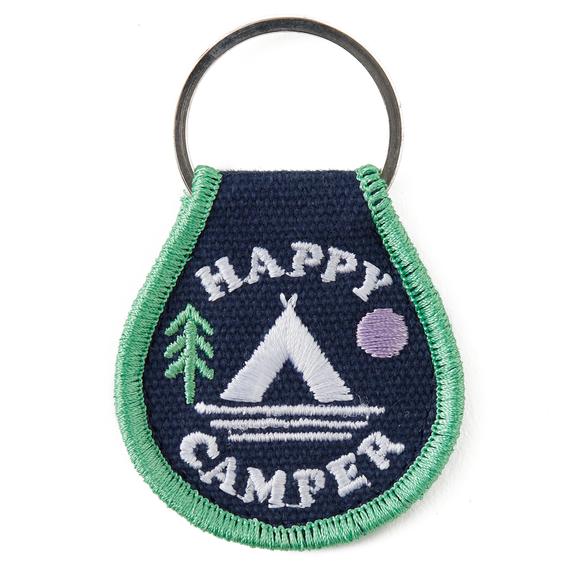 Life Is Good Happy Camper Adventure Patch Keychain DBLUE