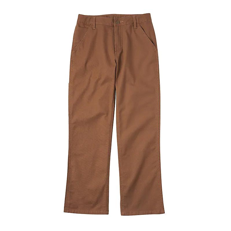 Carhartt Kids' Rugged Flex Loose Fit Canvas Utility Pants CANYON_BROWN