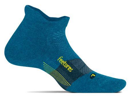Feetures Merino 10 Cushion No Show Tab Socks Atlantic Blue ATLANTIC_BLUE
