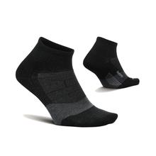 Feetures Merino 10 Cushion Quarter Crew Socks Charcoal CHARCOAL
