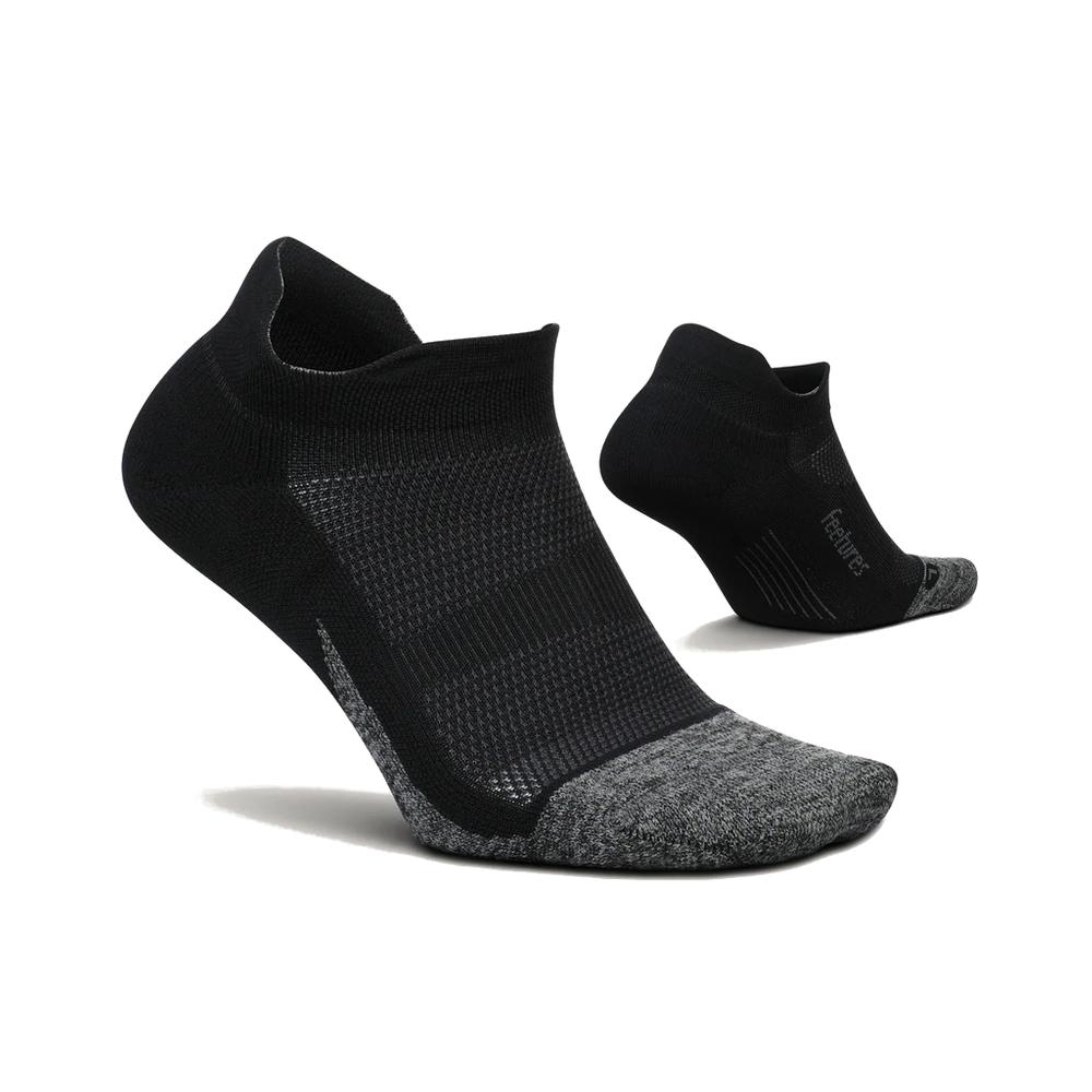 Feetures Elite Light Cushion No Show Tab Socks Black BLACK