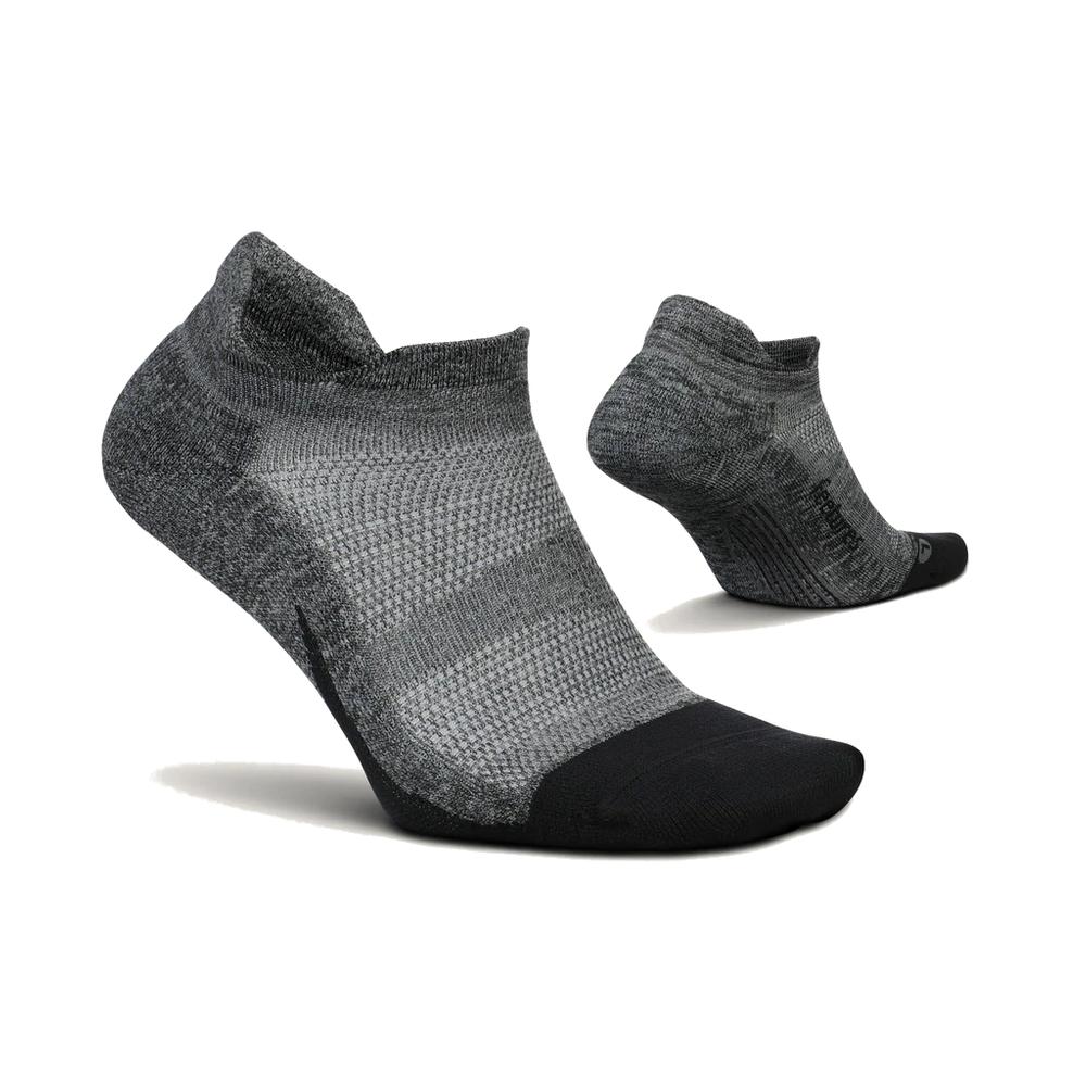 Feetures Elite Light Cushion No Show Tab Socks Grey GRAY