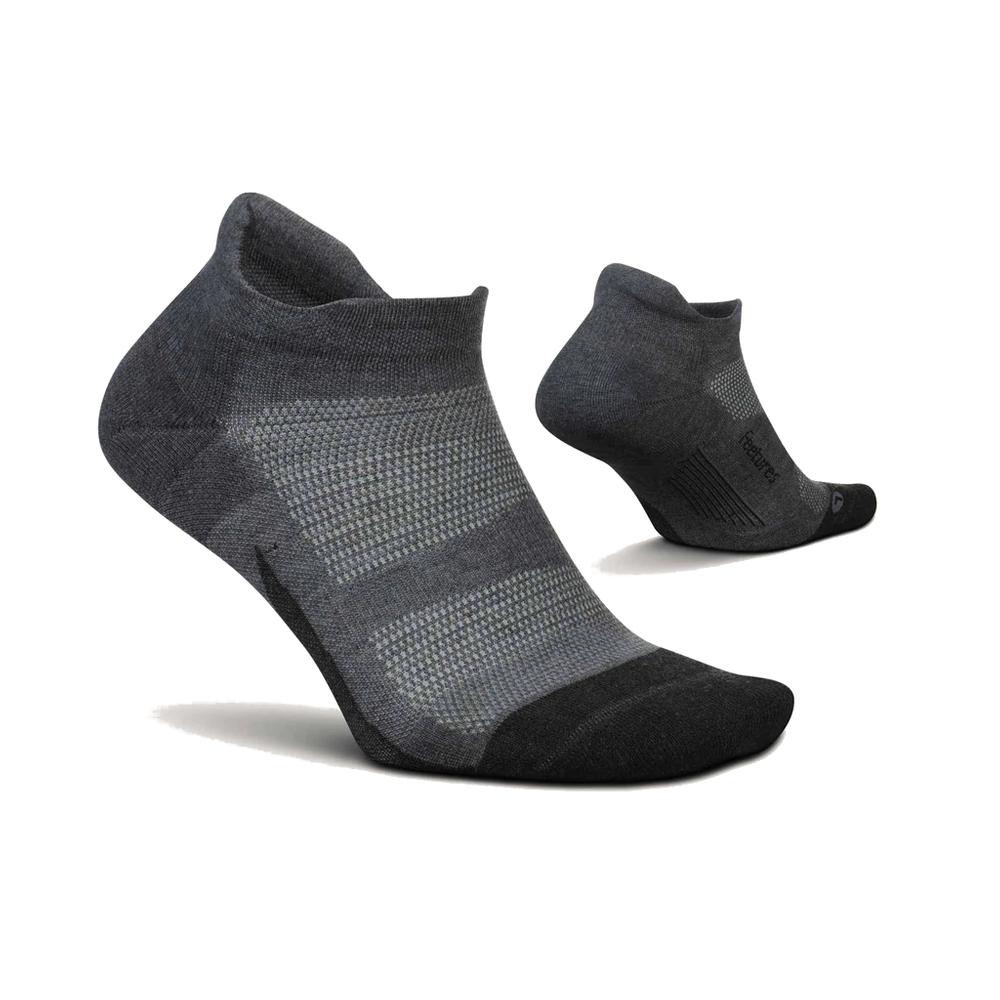 Feetures Elite Max Cushion No Show Tab Socks Grey GRAY