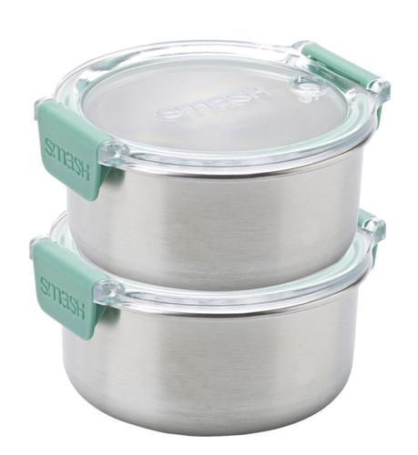 Smash Stainless Steel Snack Pots 200ml 2-Pack